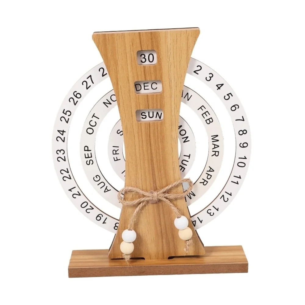 Wooden Perpetual Calendar with Beads